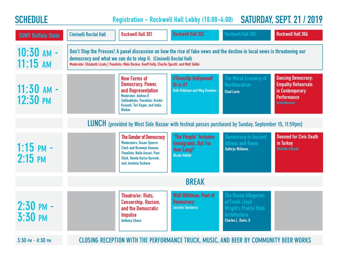 Image of Saturday schedule. Text version available on-page.